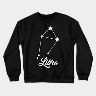 Libra - White print Crewneck Sweatshirt